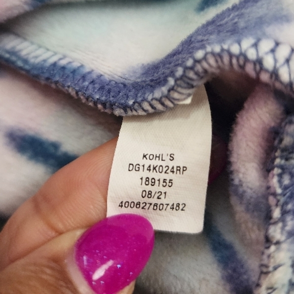 Kohls Girls So Cozy Crewneck Colorful Tie-Dye Kids Shirt Fleece Top, sz M (8) - Picture 8 of 14
